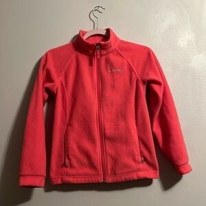 Columbia Girls Pink Fleece Jacket. Size M.
